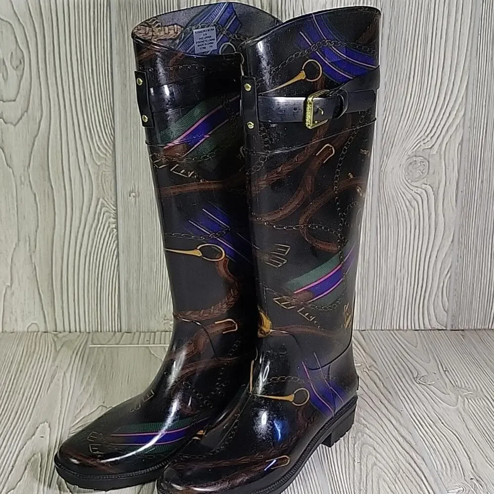 Lauren Ralph Lauren Rossalyn Rain Boots Womens Size 6